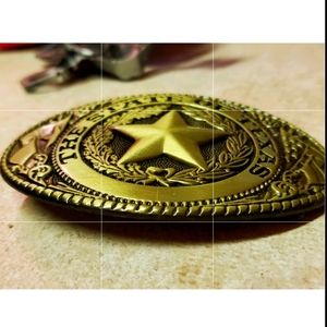 State Of Texas Texan Belt Buckle Approximately 3.75x2.56 approximately